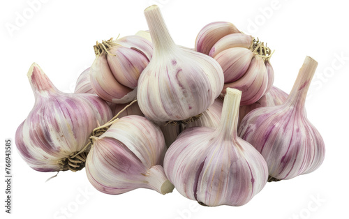 Garlic Harvest: A Fresh Perspective isolated on transparent Background