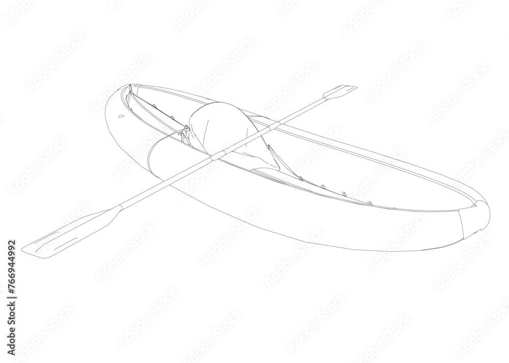 Outline of Inflatable Boat With Peddle. Cartoon Simple Style Isolated Flat Vector Illustration On White Background. Rubber inflatable boat transportation vector. Outline of Inflatable Boat With Peddle. Cartoon Simple Style Isolated Flat Vector Illustration On White Background. Rubber inflatable boat transportation vector.