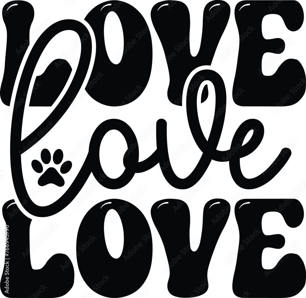 Obraz premium Retro DOG SVG T shirt Design Template