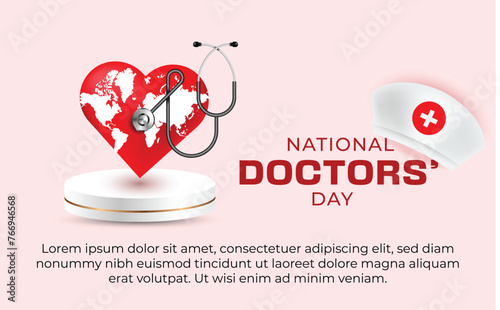National doctor's day post design template
