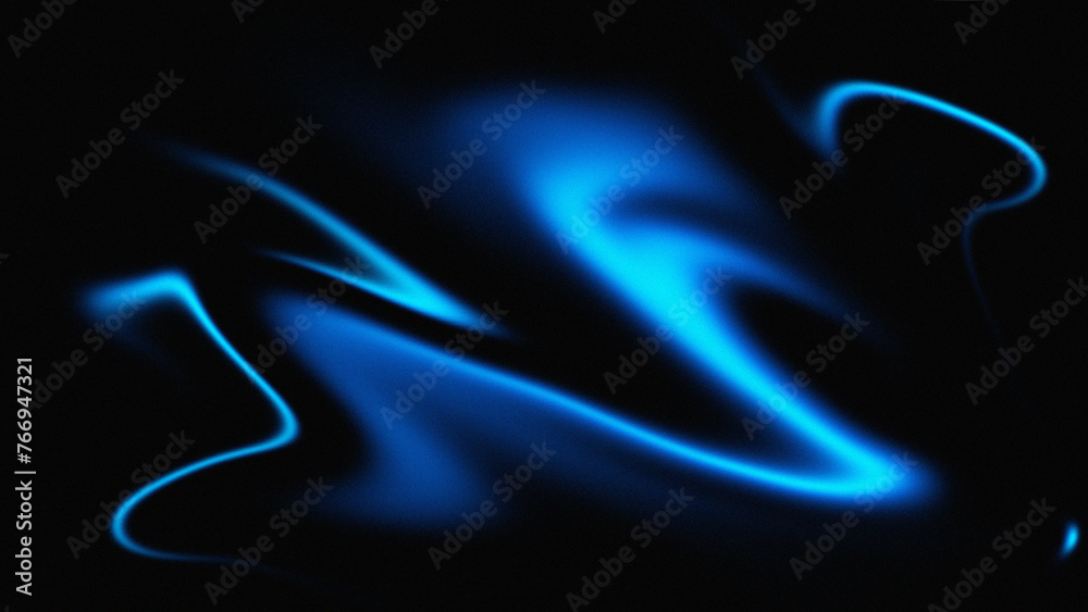Blue and black Grainy noise texture gradient background