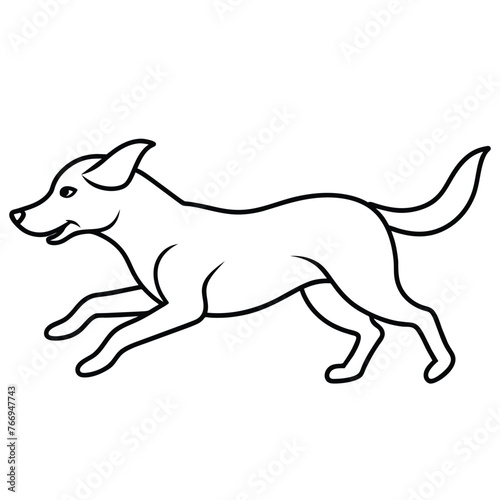 DOG LINE ART DESIGN  GRAPHIC RESOURCE