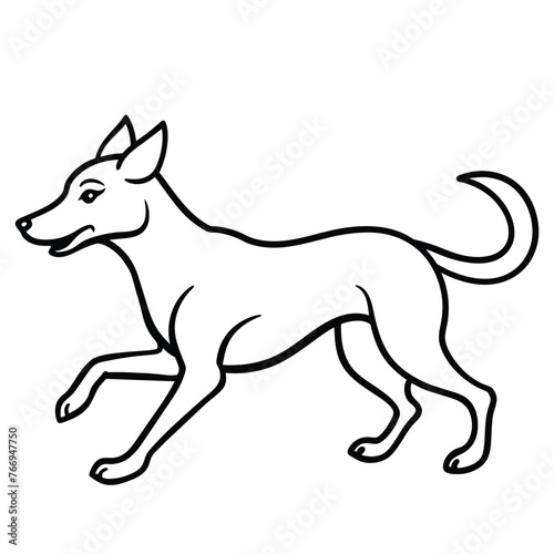 DOG LINE ART DESIGN  GRAPHIC RESOURCE