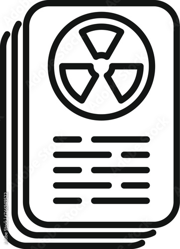 Fluorography documents icon outline vector. Medical patient. Control room