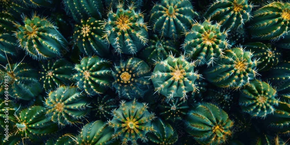 Cactus Cluster with Organic Texture Close-up Cactus Cluster with Organic Texture Close-up