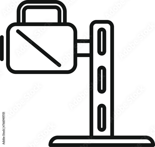 Fluorography control tool icon outline vector. Room chest. Treatment disease