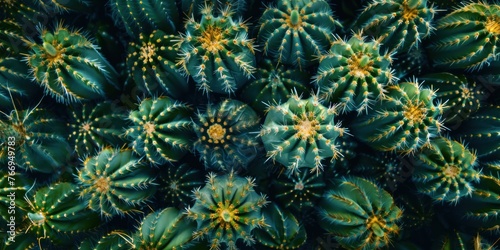 Cactus Cluster with Organic Texture Close-up