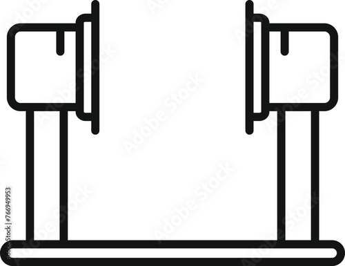 Fluorography control device icon outline vector. Medical patient. Control medical