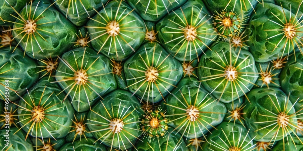 Cactus Texture Close-Up View Cactus Texture Close-Up View