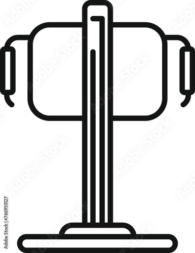Hospital fluorography device icon outline vector. Patient oncology. Machine ultrasound