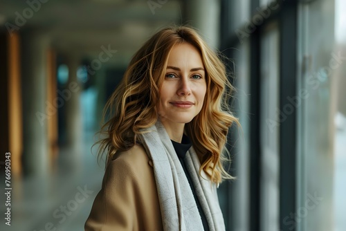 Portrait of a sophisticated woman in her s or s, potentially a CEO, lawyer, or real estate agent. Concept Sophisticated Woman, Mature Professional, CEO, Lawyer, Real Estate Agent