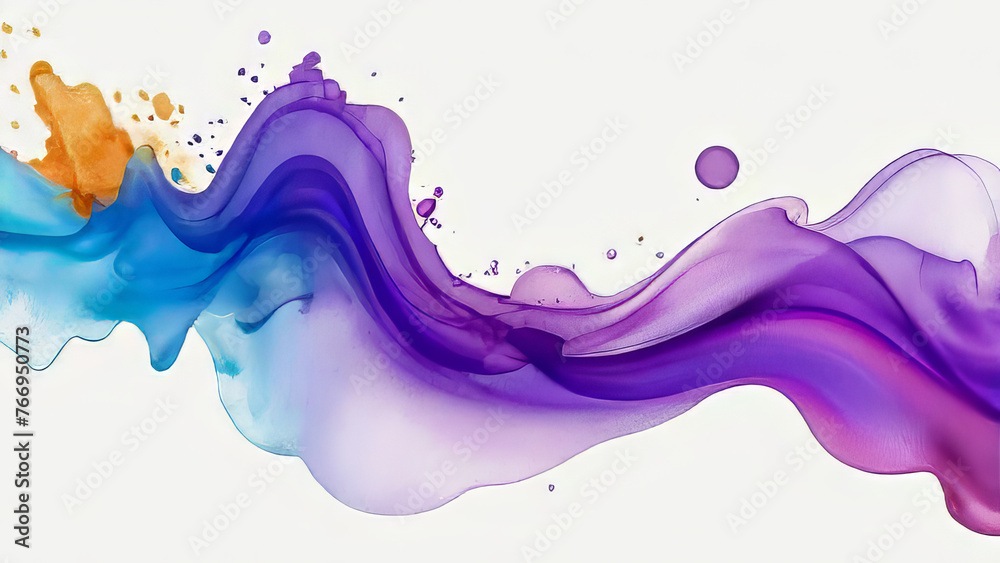 abstract watercolor. 3d render. isolated on white background