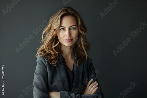 Powerful and Professional: Portrait of a Stylish Female CEO in Her s or s. Concept Fashion-forward Corporate Portraits, Boss Lady Photoshoot, Career Woman Portraits, Stylish CEO Headshots