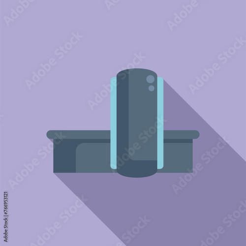 Scan medical device icon flat vector. Mri scanner equipment. Medicine healthcare