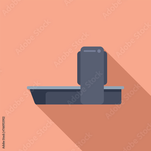 Cancer machine diagnostic icon flat vector. Health disease. Magnetic resonance radiology