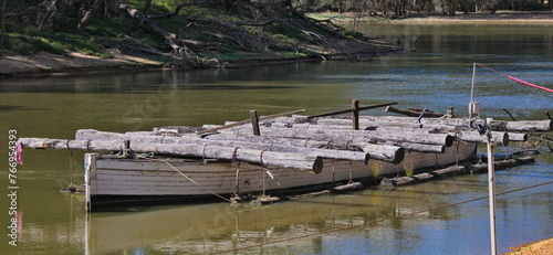 Historic Port of Echuca, Victoria, Australia, showcasing riverfront charm photo