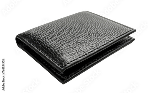 Leather Wallet in Ebony Hue isolated on transparent Background