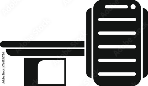 Magnetic resonance device icon simple vector. Medical exam. Patient cancer diagnostic