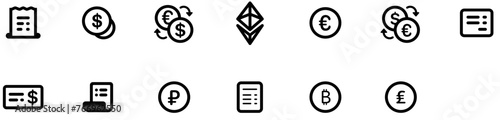 Set of Currency & Billing icons