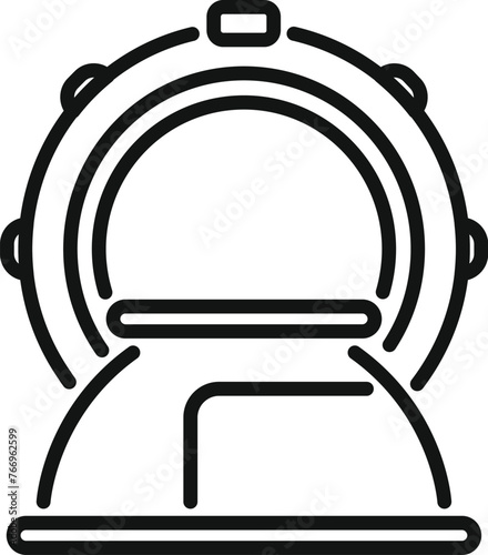 Healthcare mri device icon outline vector. Brain diagnostic. Medicine computed