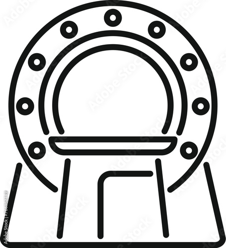 Care monitor machine icon outline vector. Health care. Ultrasound therapy