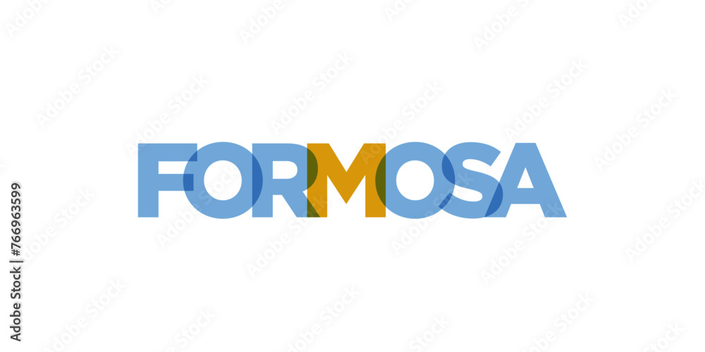 Formosa in the Argentina emblem. The design features a geometric style, vector illustration with bold typography in a modern font. The graphic slogan lettering. Formosa in the Argentina emblem. The design features a geometric style, vector illustration with bold typography in a modern font. The graphic slogan lettering.
