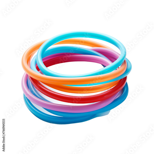 colorful bands isolated on transparent background
