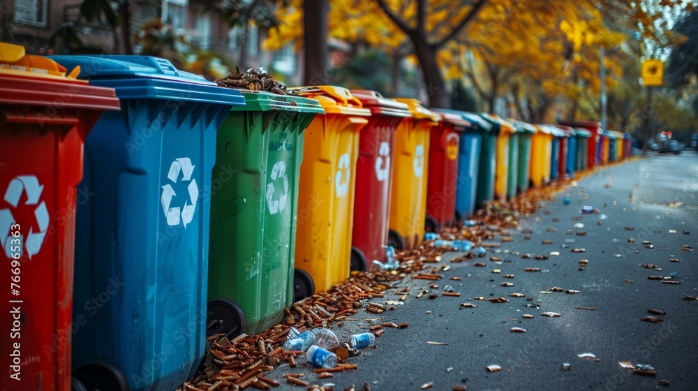 Fototapeta premium Partnering with local businesses to promote recycling efforts in the community