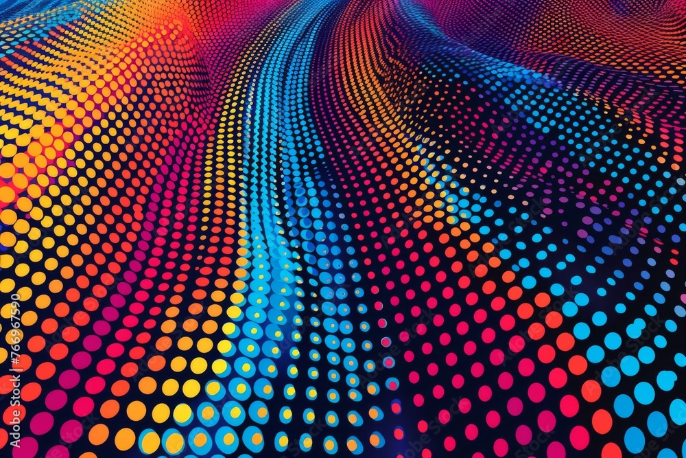 Vibrant dot display creating a mesmerizing abstract pattern Vibrant dot display creating a mesmerizing abstract pattern
