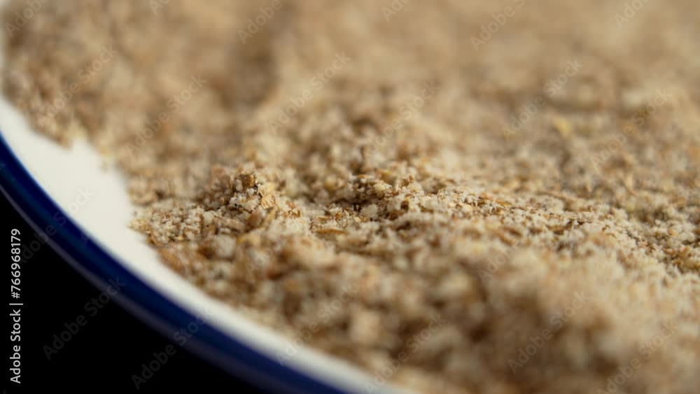 Milk Thistle powder. Herbal remedy for liver disease. Silybum marianum. Rotation. Macro shot Milk Thistle powder. Herbal remedy for liver disease. Silybum marianum. Rotation. Macro shot