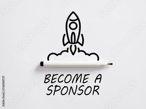 Sponsorship concept. Financial sponsorship support or charity donation. © Cagkan