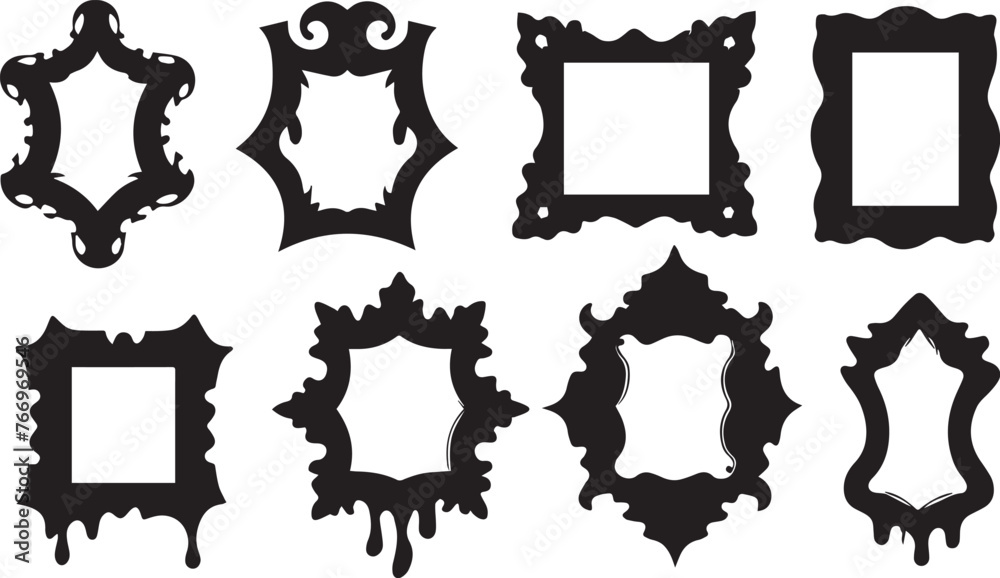 Set frames. Hand drawn vector illustration Set frames. Hand drawn vector illustration