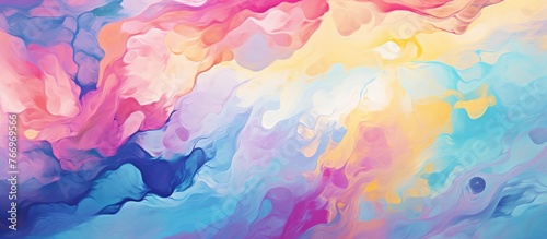 a close up of a colorful painting on a white background . High quality