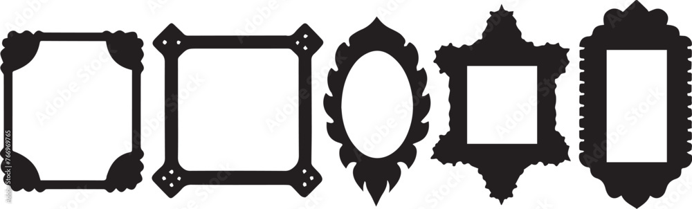 Set frames. Hand drawn vector illustration Set frames. Hand drawn vector illustration