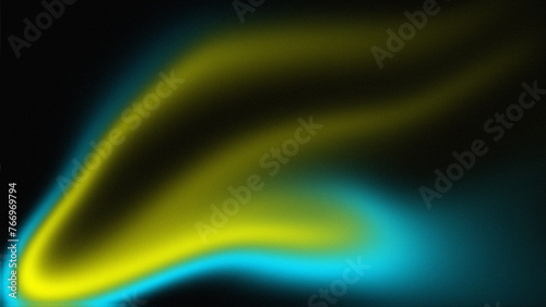 Turquoise, and yellow Grainy noise texture gradient background