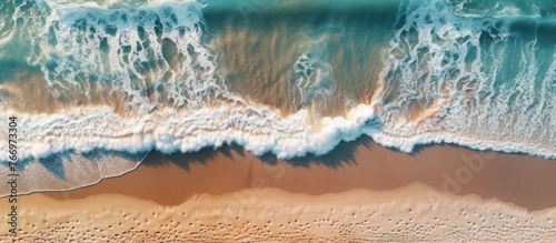 abstract sand beach from above