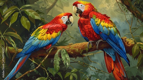 blue and yellow macaw