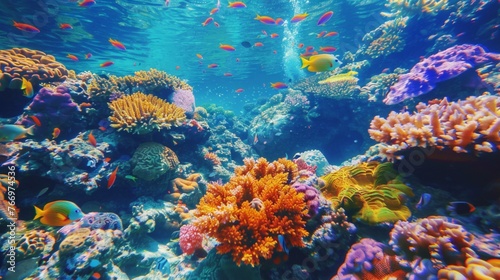 coral reef with fish © shanii