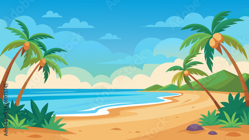 beach-background-with-sand-an-d-palm-trees