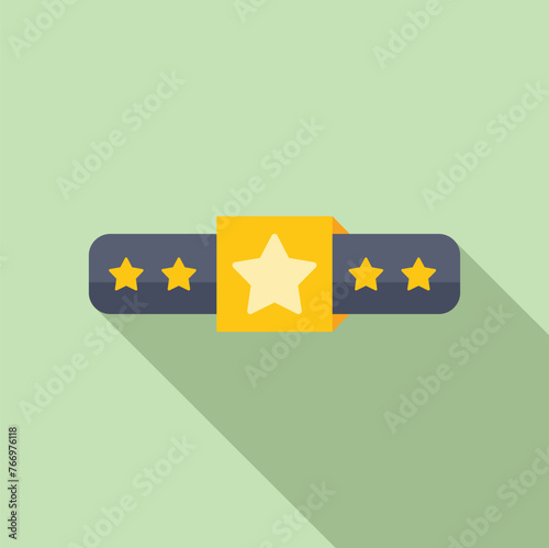 Online star rating icon flat vector. Excellent face good. Scale report expression