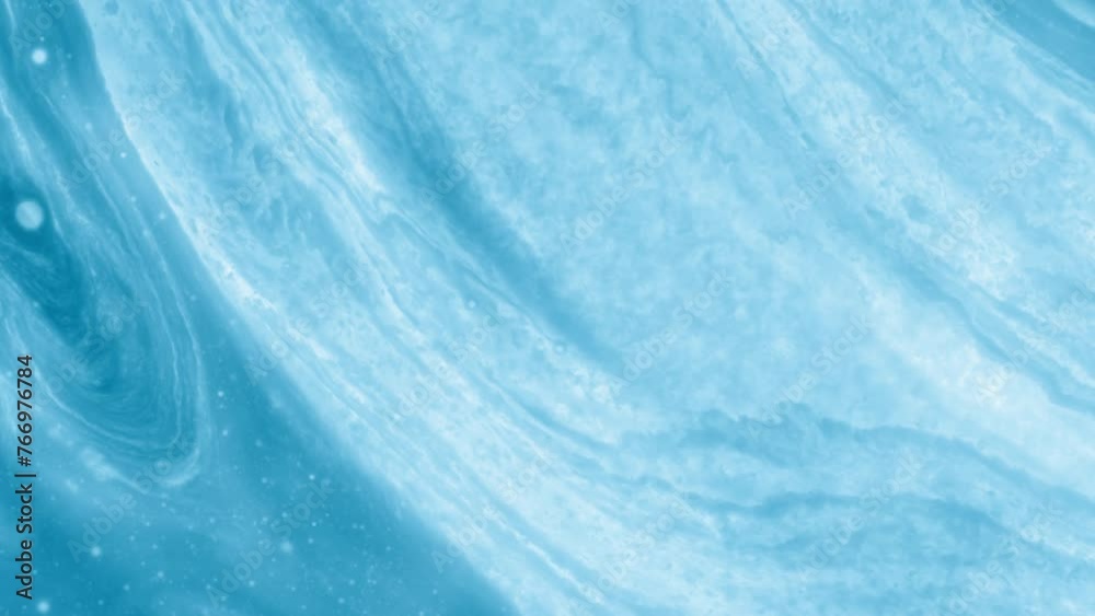 Blue color dissolves in an abstract liquid, ebbing and flowing like circulation. Small air bubbles.