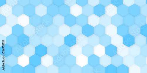 Hexagon structure on the white background. Simple geometric background with hexagonal cell texture, honeycomb grid seamless pattern, vector illustration
