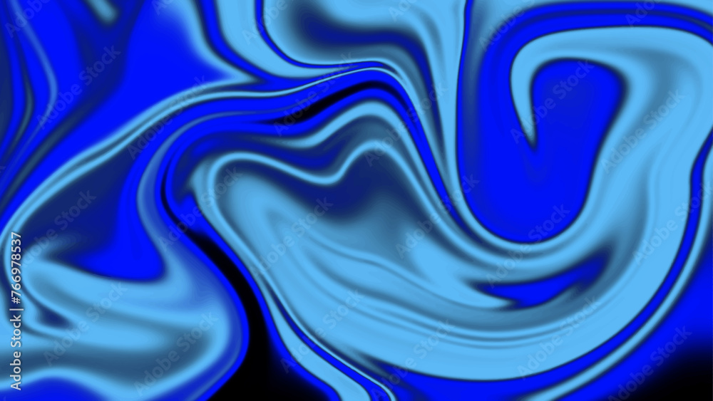 Obraz premium Abstract background of colorful liquid liner. blue and sky blue liquid wavy shapes futuristic banner. fluid art ,alcohol ink wallpaper for branding, poster, banner, flayer, presentation.