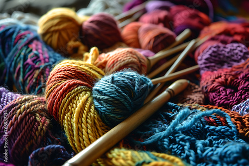 colorful yarn for knitting