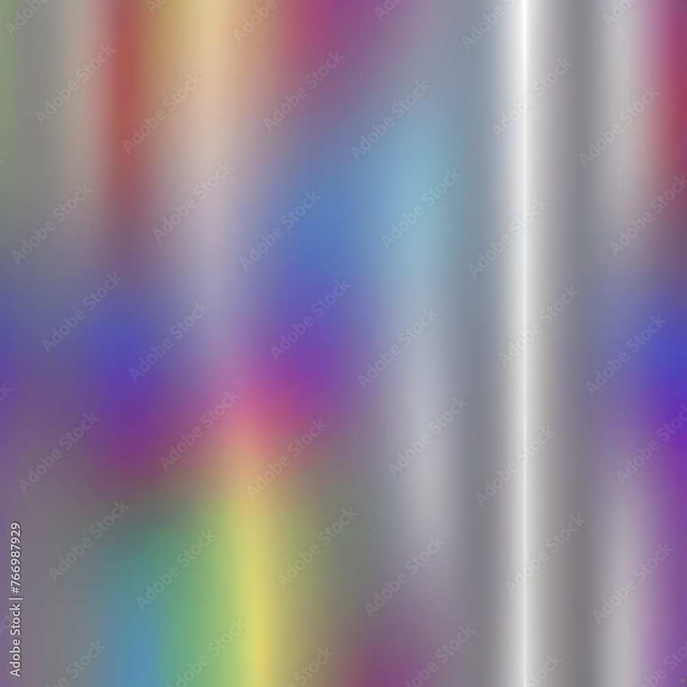 Rainbow and silver gradient background.