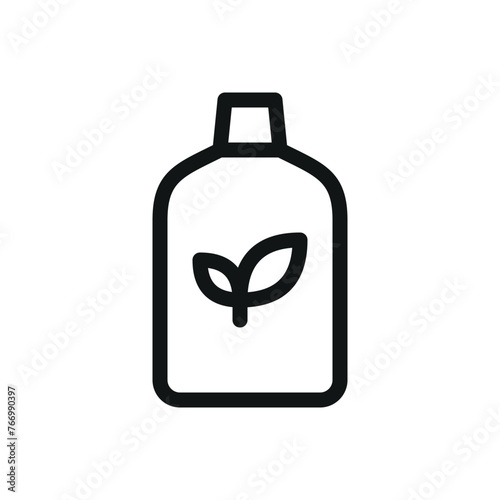 Liquid fertilizer bottle isolated icon, organic liquid fertiliser vector symbol with editable stroke
