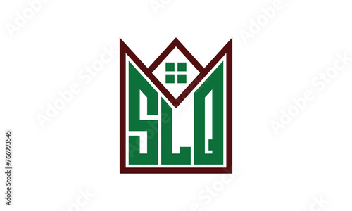 SLQ initial letter builders real estate logo design vector. construction, housing, home marker, property, building, apartment, flat, compartment, business, corporate, house rent, rental, commercial photo