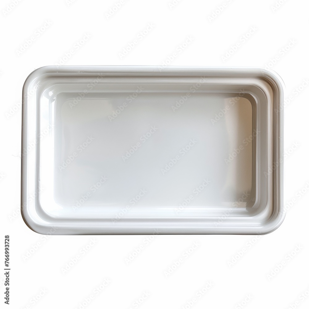 White Tray on White Background White Tray on White Background