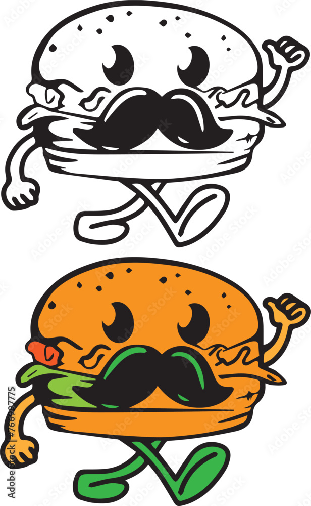 Burger mascot in retro rubber hose
cartoon style Burger mascot in retro rubber hose
cartoon style