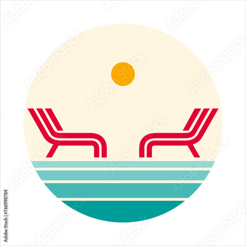 Summer Pool Illustration